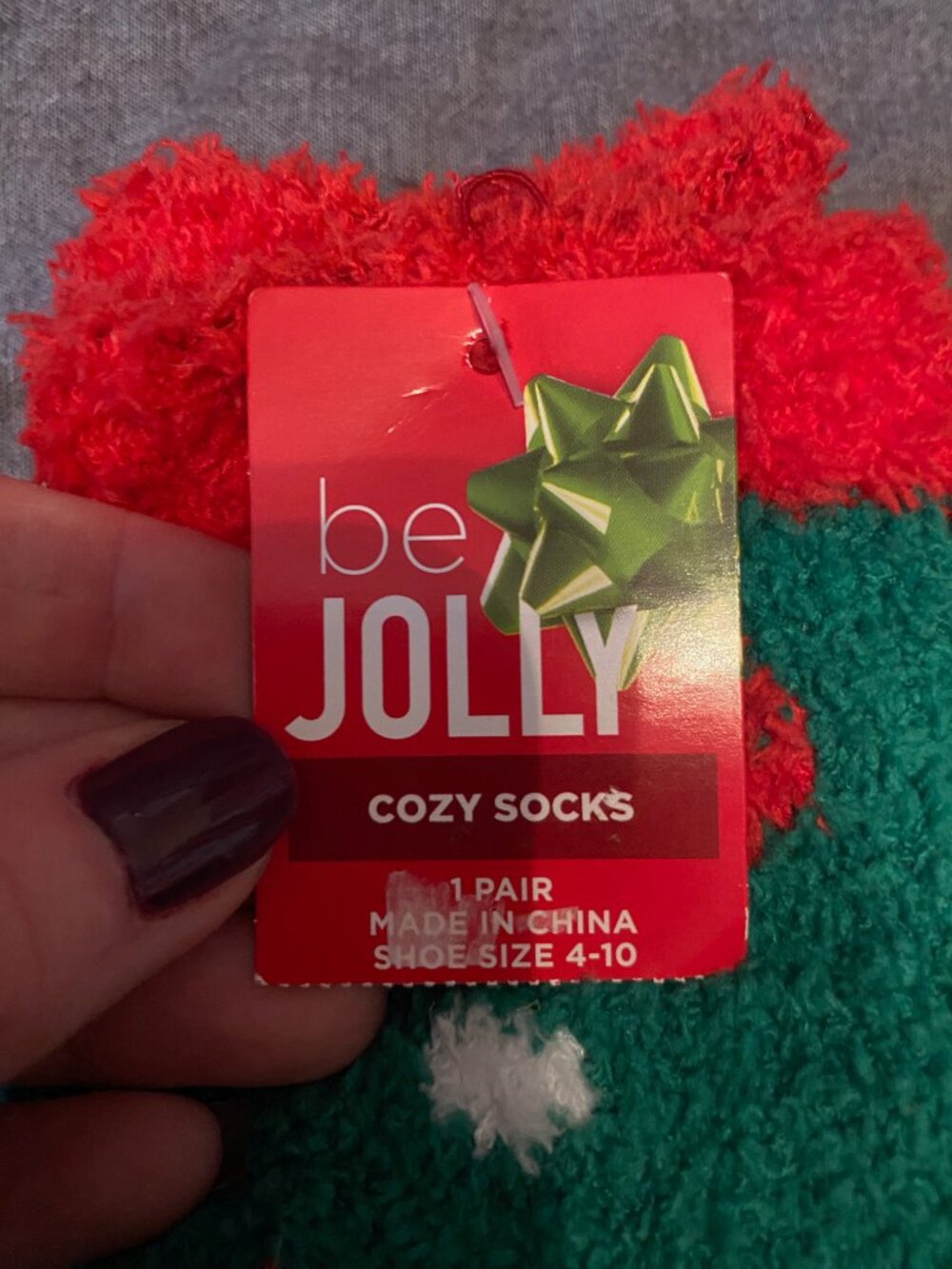 Bath & Body Works + Jolly Christmas Set Of Fuzzy Lounge Socks NWT - Picture 4 of 5